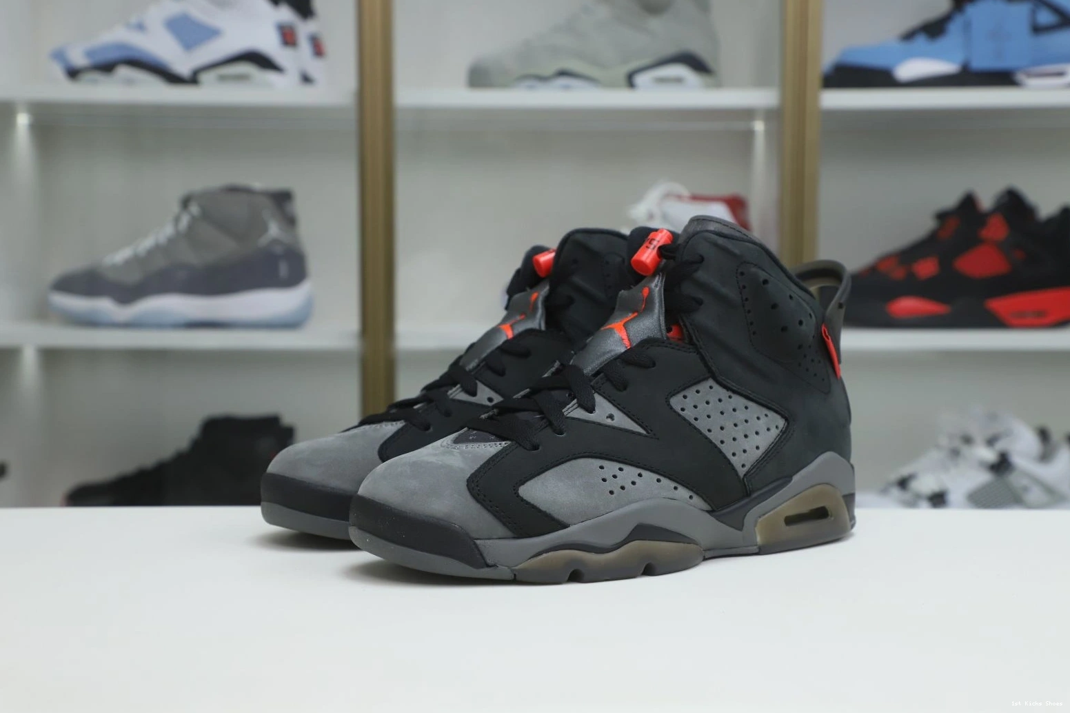 1st Kicks Shoes PARIS X 'IRON UrbanStyle 2004 Kimikick SAINT-GERMAIN 6 GREY' RETRO AIR JORDAN 1109